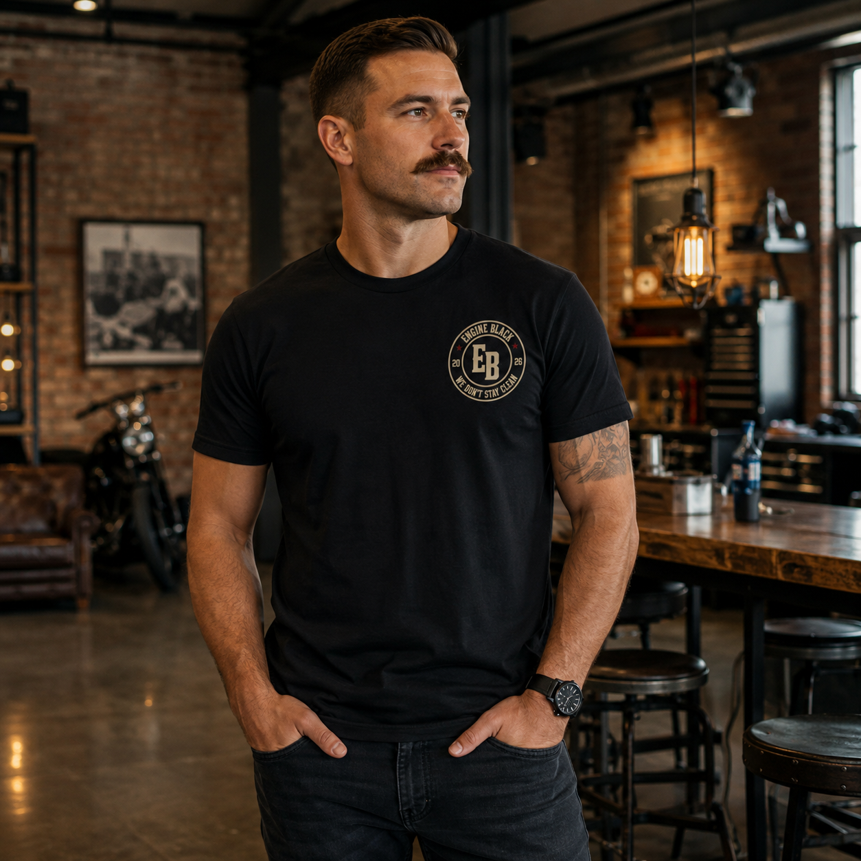 Engine Black™ Heritage Logo Tee | Premium Fire Rescue Lifestyle Apparel