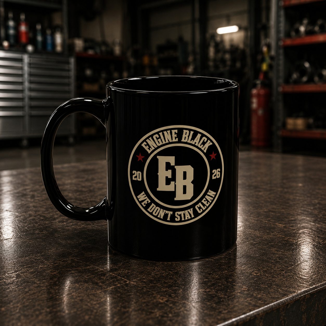 Engine Black Monogram Mug | Premium Fire & Rescue Lifestyle | Apparel & Accessories