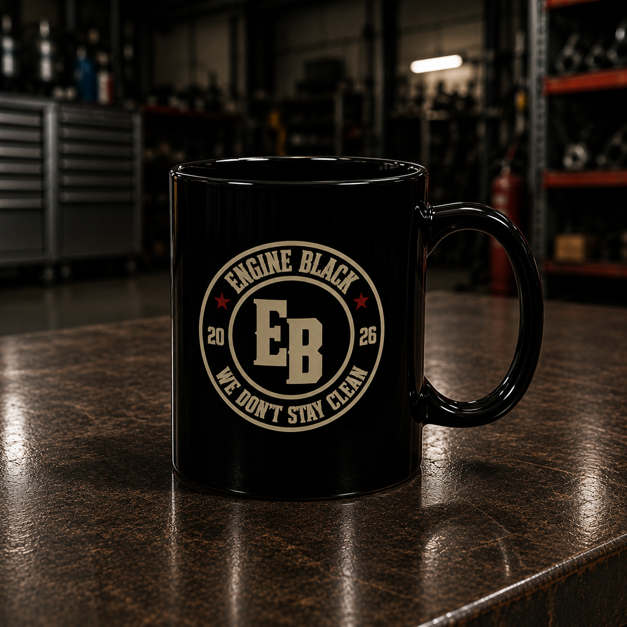 Engine Black Monogram Mug | Premium Fire & Rescue Lifestyle | Apparel & Accessories