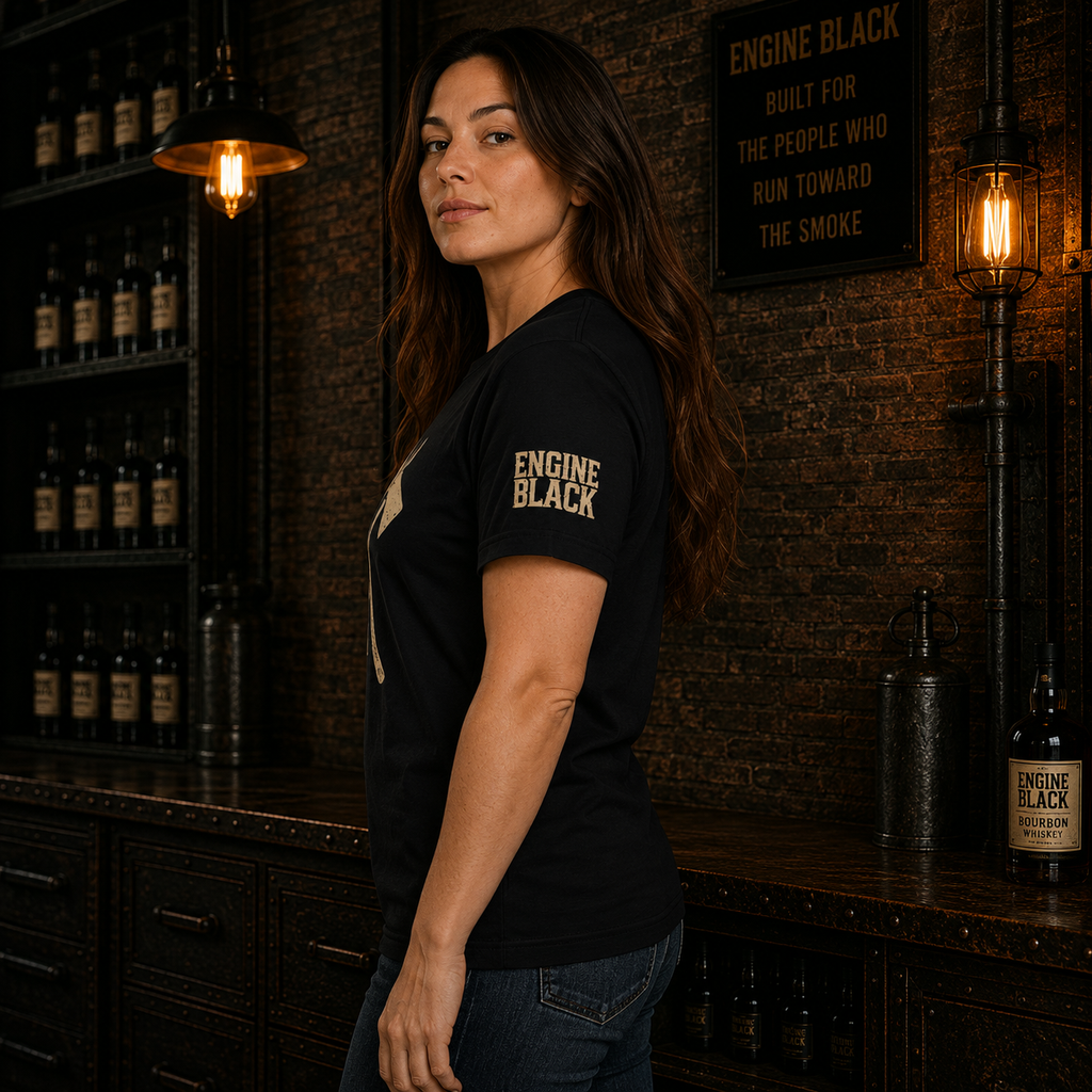 Engine Black™ Crossed Axes Tee | Firefighter Shirt | Premium Fire Rescue Lifestyle Apparel