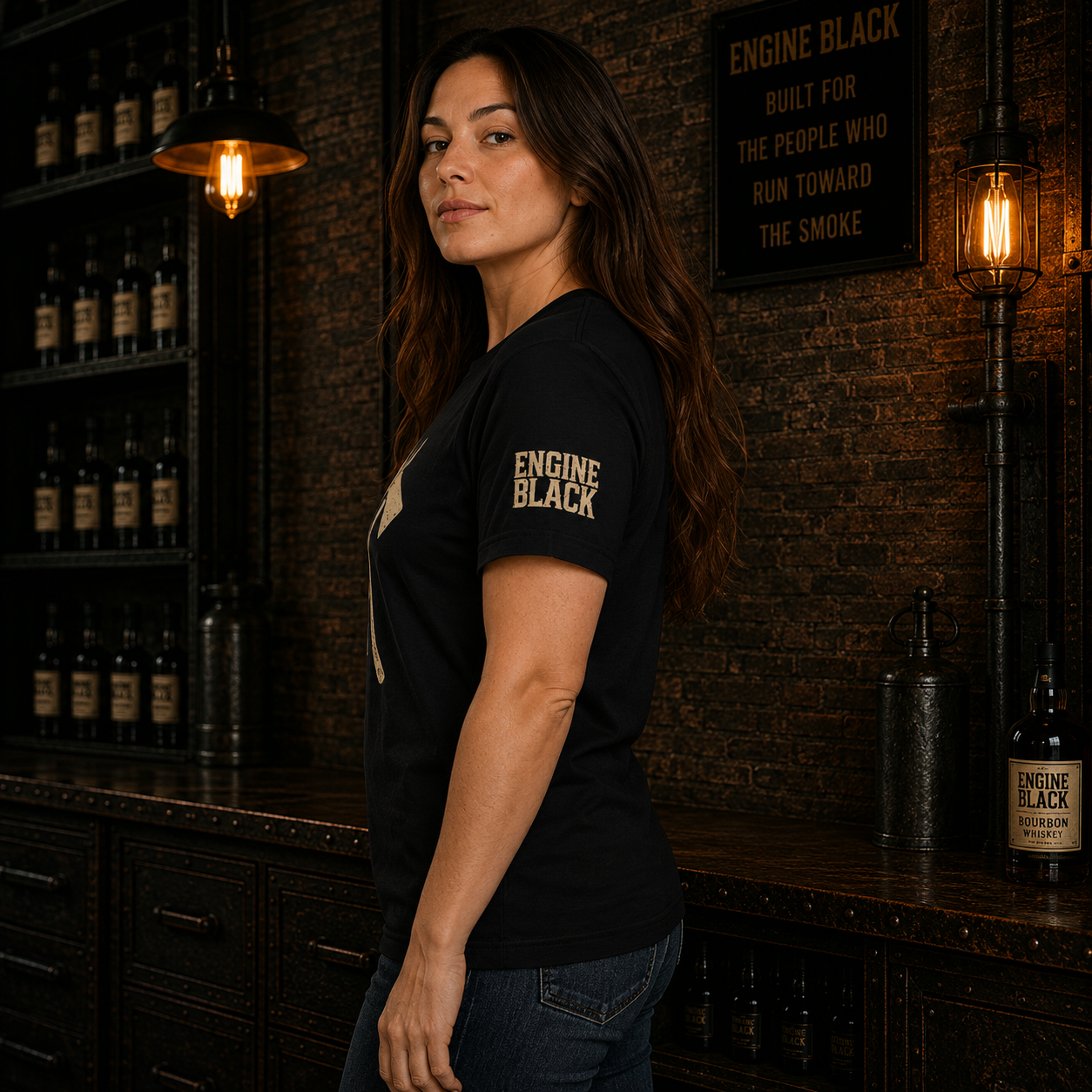 Engine Black™ Crossed Axes Tee | Firefighter Shirt | Premium Fire Rescue Lifestyle Apparel