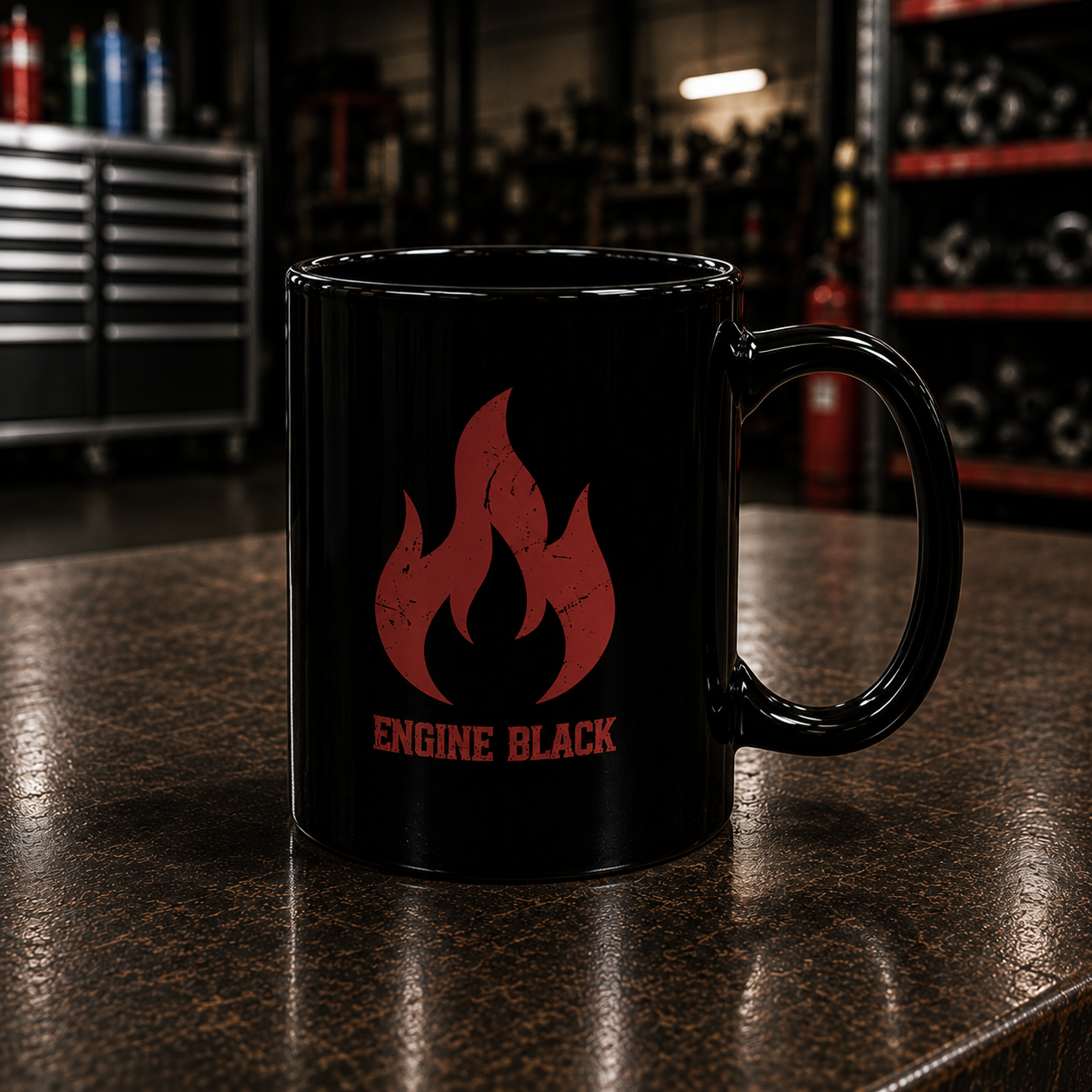 Engine Black Flame Mug | Premium Fire & Rescue Lifestyle | Apparel & Accessories