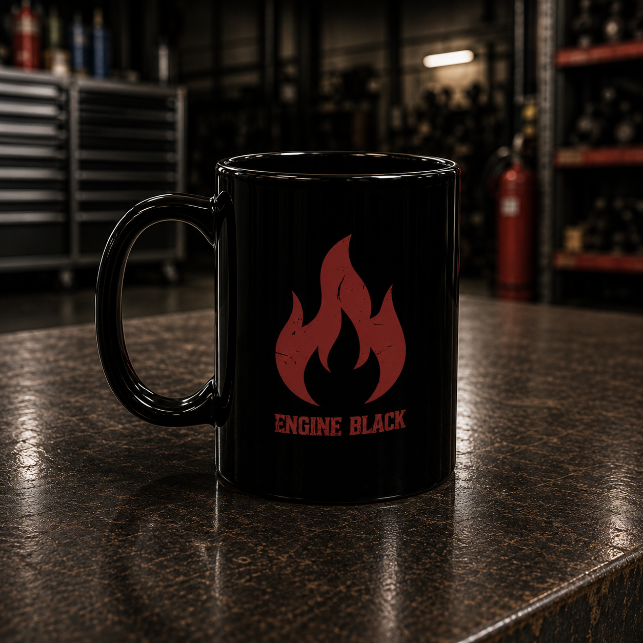 Engine Black Flame Mug | Premium Fire & Rescue Lifestyle | Apparel & Accessories