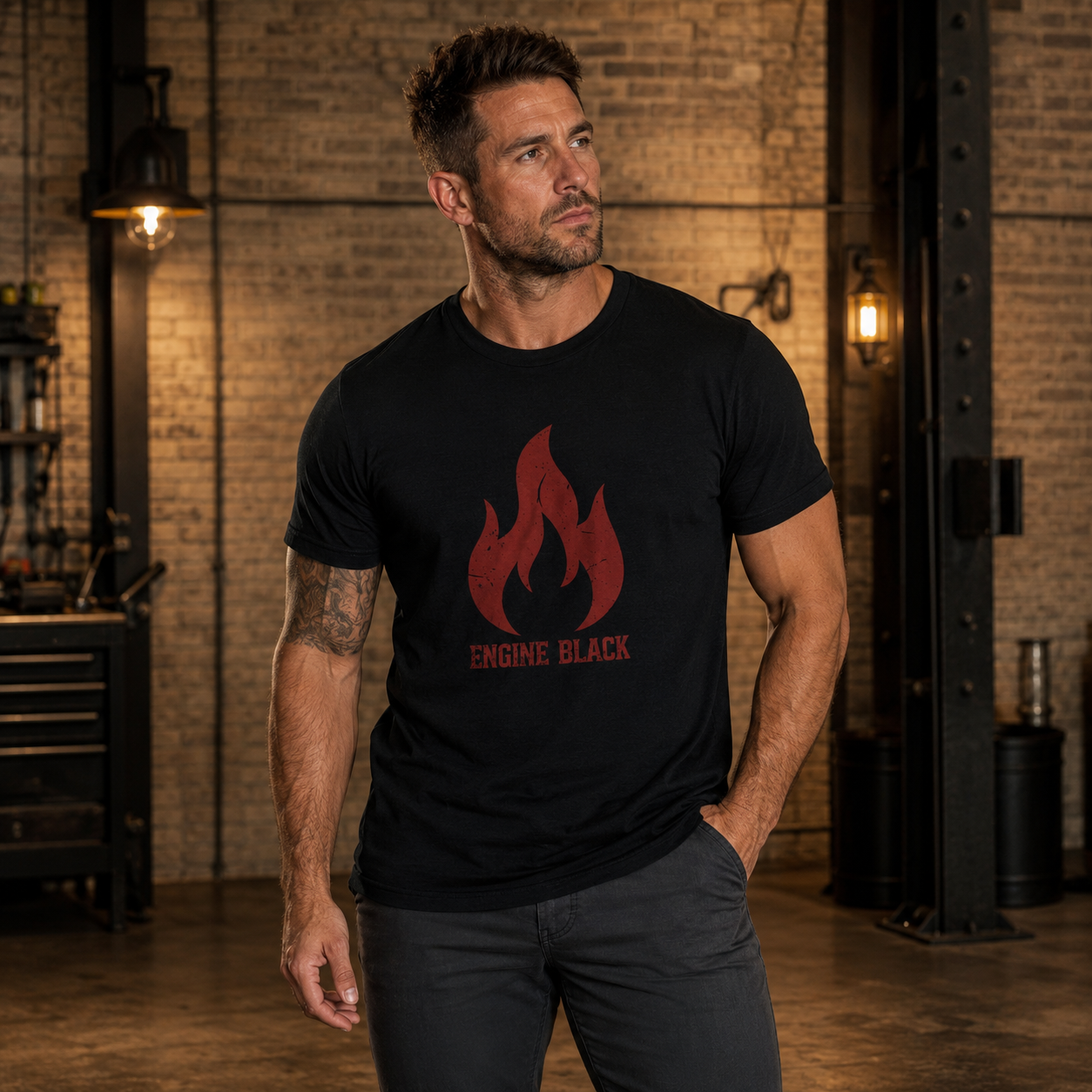 Engine Black™ Mission Tee | Premium Fire Rescue Lifestyle Apparel