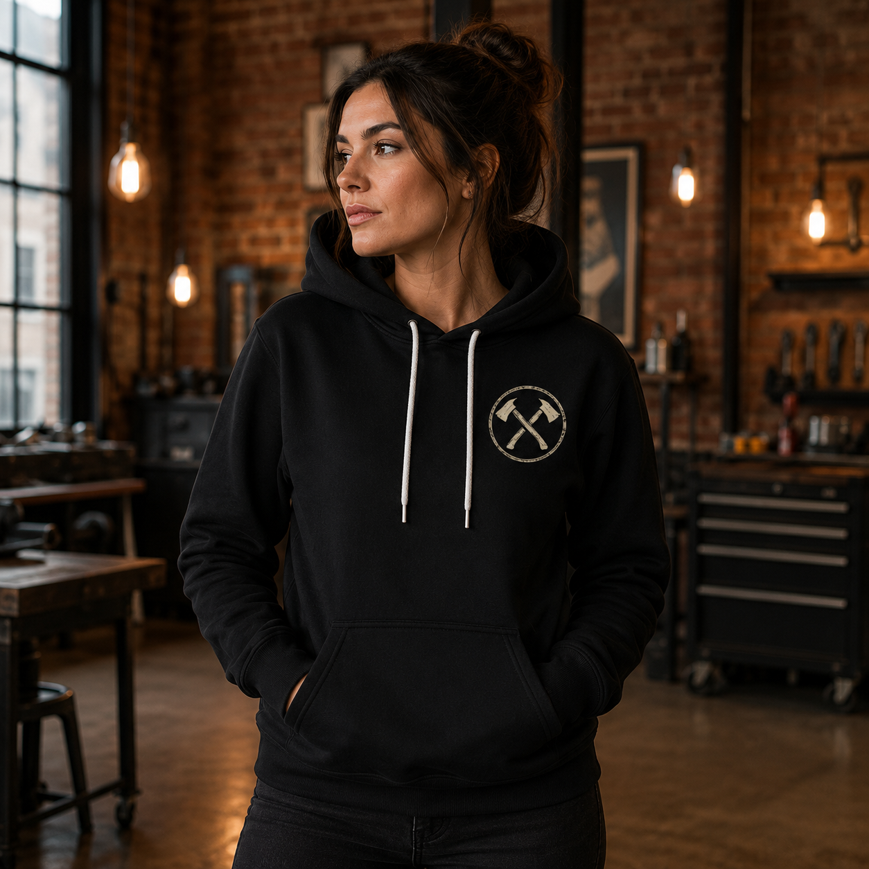 Engine Black™ Pullover Hoodie — “We Don’t Stay Clean” | Premium Fire Rescue Lifestyle Apparel
