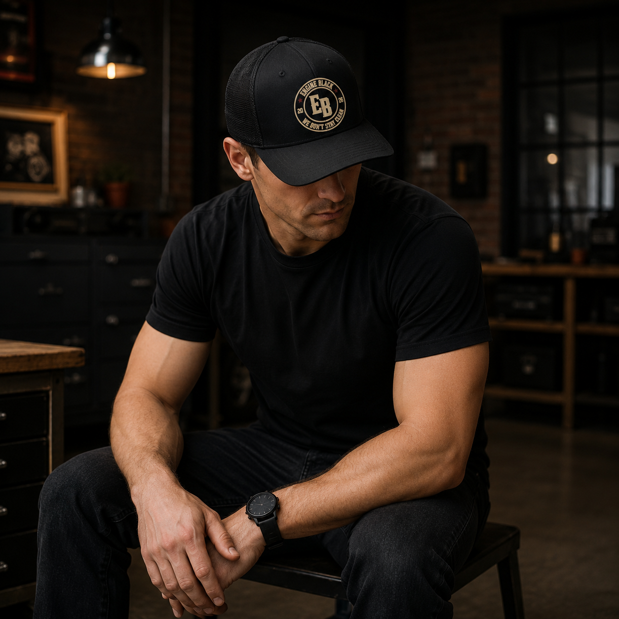 Engine Black™ Richardson 112 Snapback Trucker Hat | Premium Fire Rescue Lifestyle Apparel