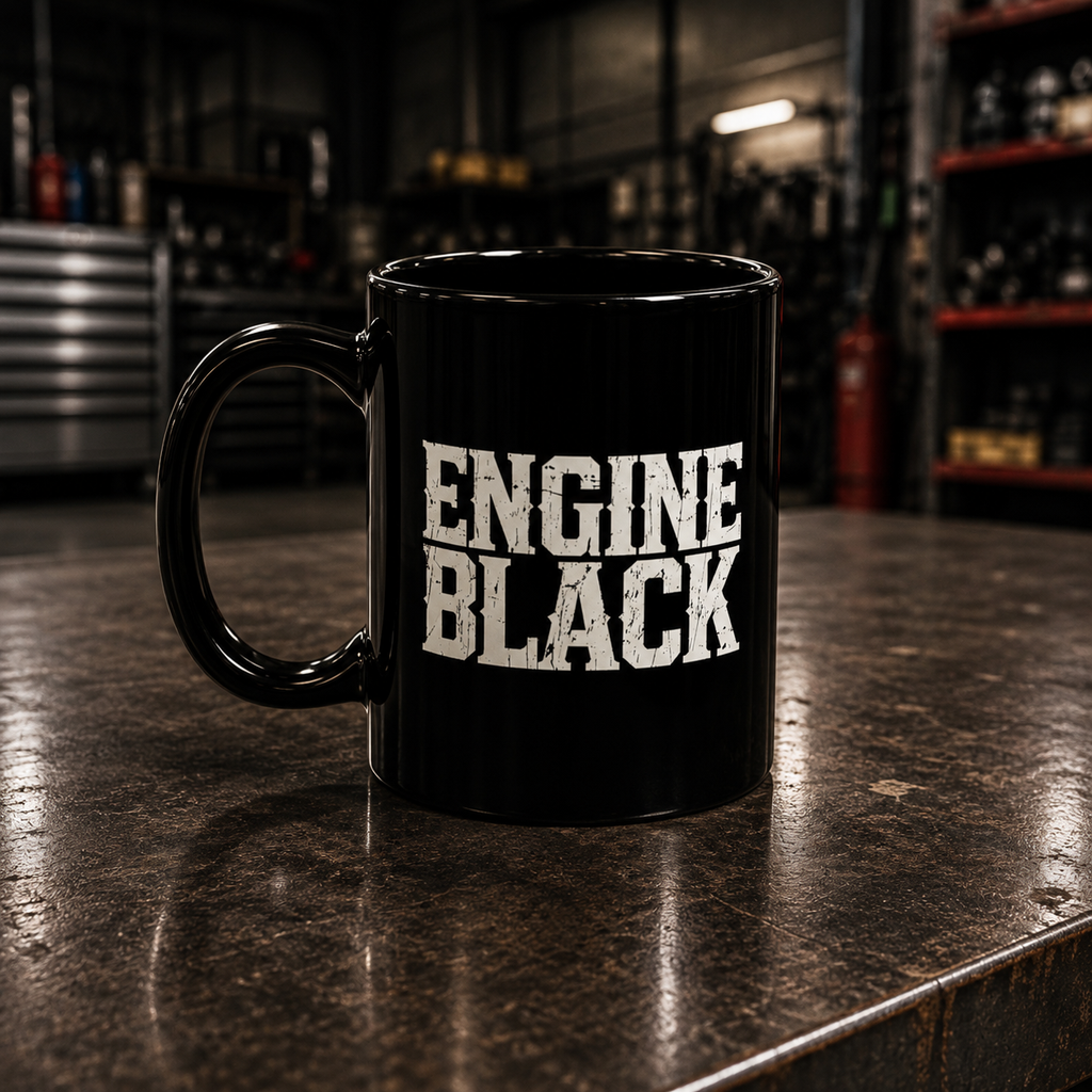 Engine Black Wordmark Mug | Premium Fire & Rescue Lifestyle Apparel & Accessories