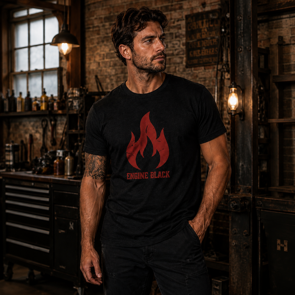 Engine Black™ Mission Tee | Premium Fire Rescue Lifestyle Apparel